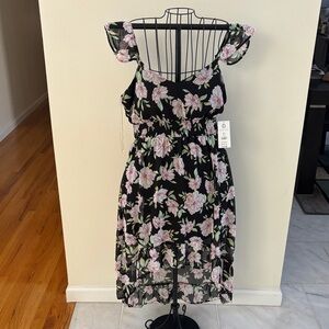 No Boundaries Black Floral Maxi Dress